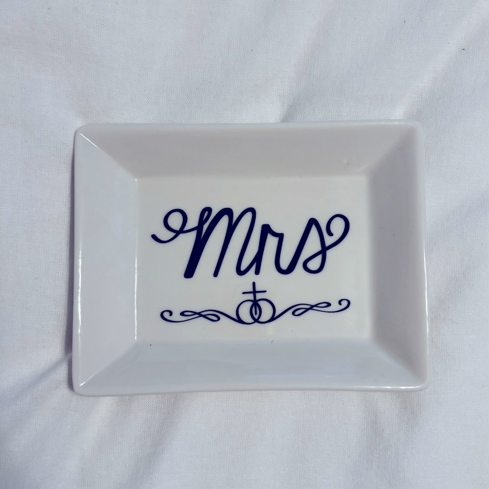 White and Blue Decorative Plate